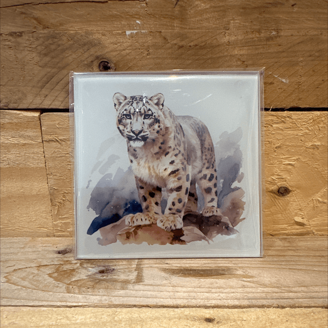 Glass Leopard Coasters 