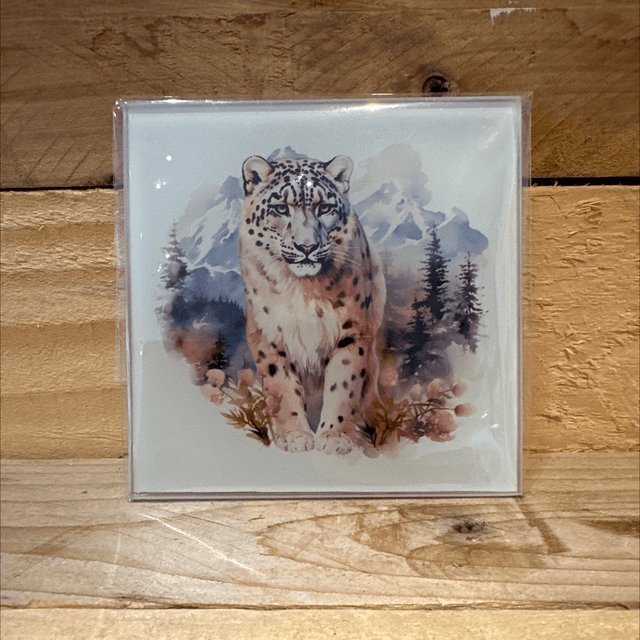 Glass Leopard Coasters 