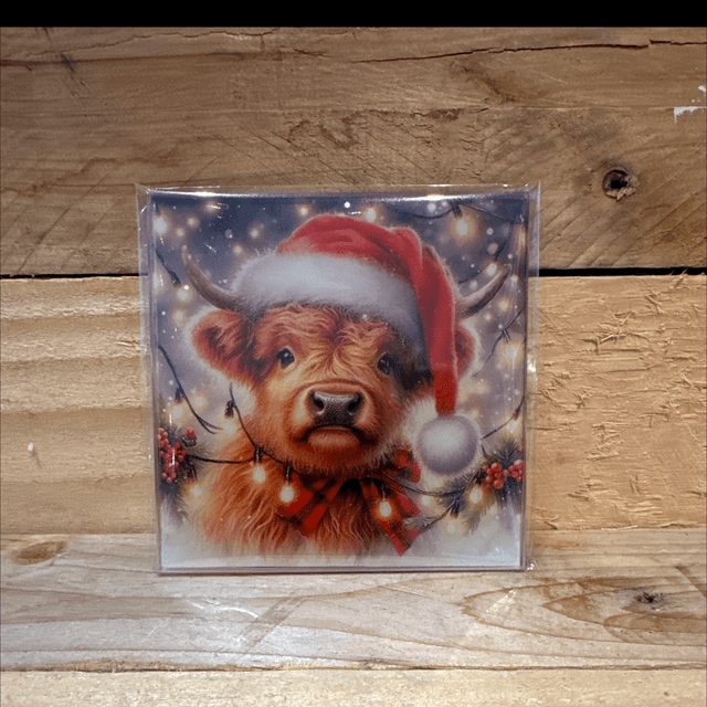 Glass Highland Cow Coaster 