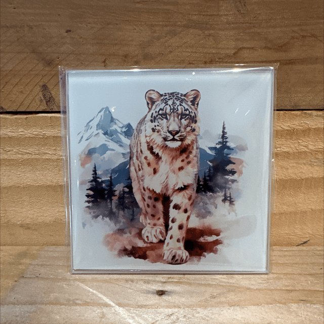 Glass Leopard Coasters 