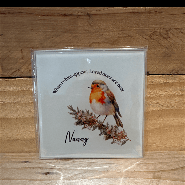 Robin Glass Coaster 