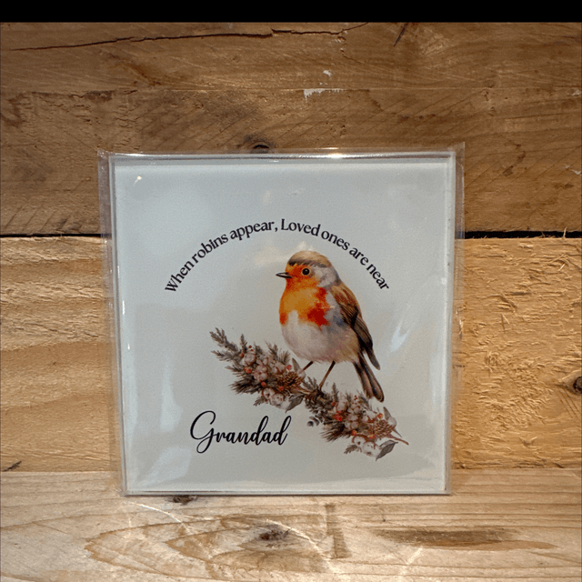 Robin Glass Coaster 