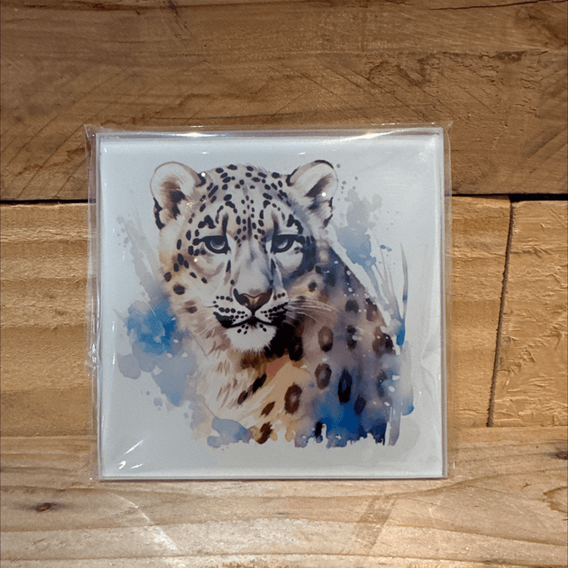 Glass Leopard Coasters 