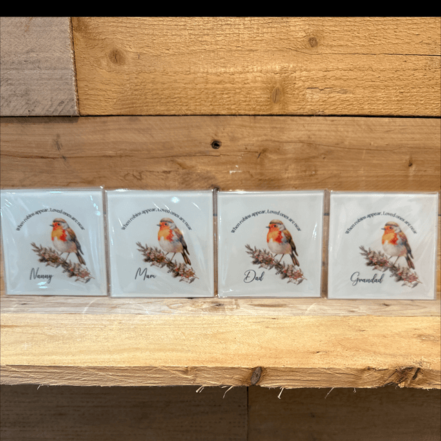 Robin Glass Coaster 