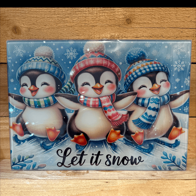 Let it Snow Glass Worktop Saver 